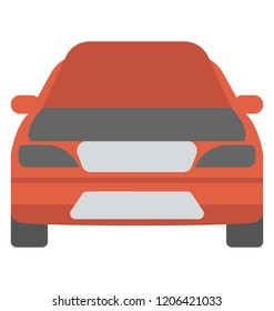 
Car having red colored and opened bonnet depicting engine seized 

