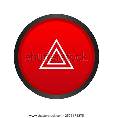 Car Hazard Light Button. Car Emergency Button. Vector Illustration. 