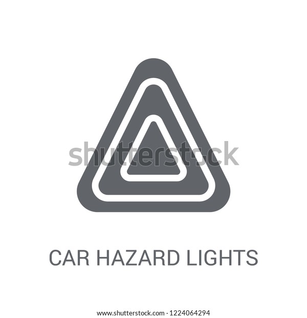 car hazard lights icon.\
Trendy car hazard lights logo concept on white background from car\
parts collection. Suitable for use on web apps, mobile apps and\
print media.