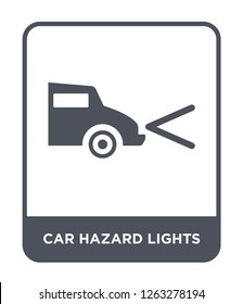 car hazard lights icon vector on white background, car hazard lights trendy filled icons from Car parts collection, car hazard lights simple element illustration