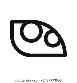 Car headlamp UI icon, car headlight minimal line vector symbol