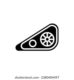 Car Headlight Filled Icon Vector Illustration