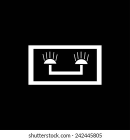 Car headlight icon