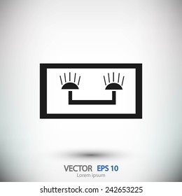 Car headlight icon