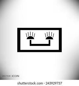 Car headlight icon