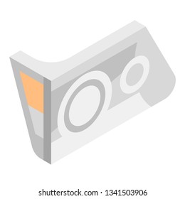 Car headlight icon. Isometric of car headlight vector icon for web design isolated on white background