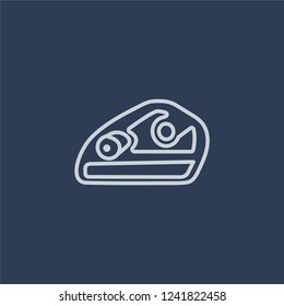 car headlight icon. car headlight linear design concept from Car parts collection. Simple element vector illustration on dark blue background.