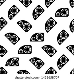 Car Headlight Icon Seamless Pattern, Car Head Light Icon Vector Art Illustration
