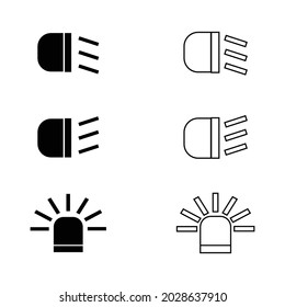 Car headlight icon, Vector illustration of a sign on the car dashboard