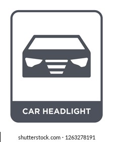car headlight icon vector on white background, car headlight trendy filled icons from Car parts collection, car headlight simple element illustration