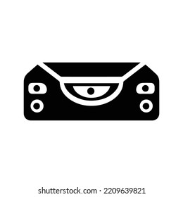 Car headlight pattern part icon | Black Vector illustration |