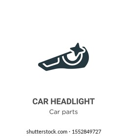 Car headlight vector icon on white background. Flat vector car headlight icon symbol sign from modern car parts collection for mobile concept and web apps design.