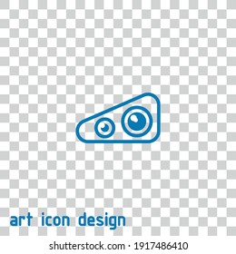 car headlight vector icon on an abstract background