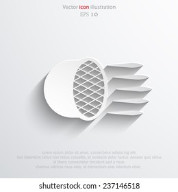Car headlight web flat icon. Eps 10 illustration.