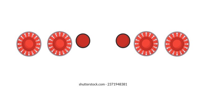 El concepto de los faros de los coches. Parte del automóvil y el vehículo. Seguridad y prevención de accidentes de tráfico. Afiche o pancarta. Dibujo vectorial plano de dibujos animados aislado en fondo blanco