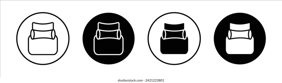 Juego de iconos de línea plana del reposacabezas del coche. Vehículo reposacabezas Vector de ilustración de línea delgada
