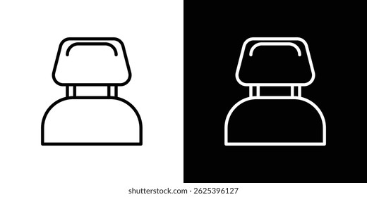 Car headrest icon concept stroke on white background
