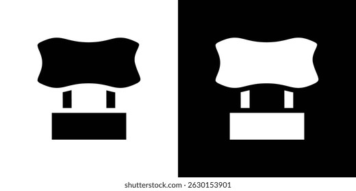 Car headrest icon concept, vector illustration