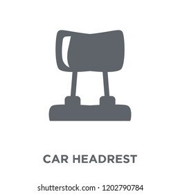 car headrest icon. car headrest design concept from Car parts collection. Simple element vector illustration on white background.