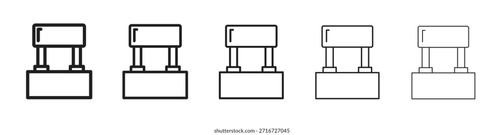 Diseño del icono del reposacabezas del coche, logotipo, App, UI. Ilustración vectorial, EPS