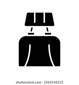 Car headrest icon Isolated flat vector in outline