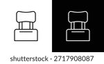 Car headrest icon - Line Style. symbol template design