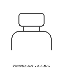 Car headrest icon. line style vector icon.