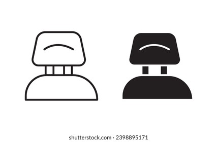 Car headrest icon set. vector illustration