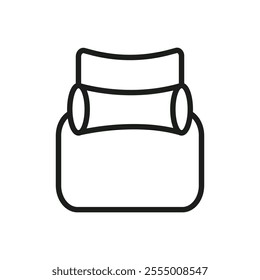 Car headrest icon Simple thin line flat symbol