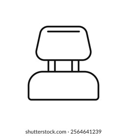 Car headrest icon Simple thin line flat symbol