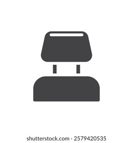 Car headrest icon Simple thin line flat symbol