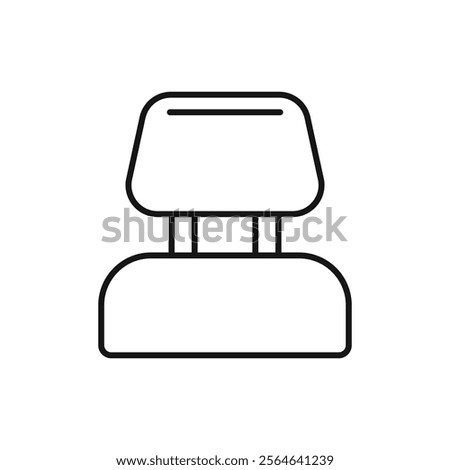 Car headrest icon Simple thin line flat symbol
