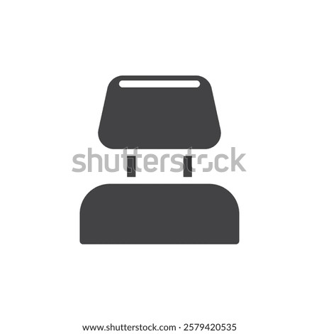 Car headrest icon Simple thin line flat symbol