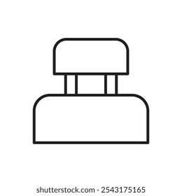 Car headrest icon. simple vecor icon.