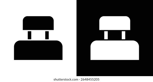 Car headrest icon symbol collection. Flat vector stock illustration.