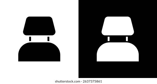 Car headrest icon symbols. Vector illustration.