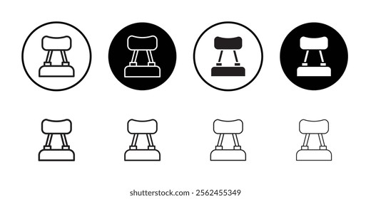 Car headrest icon Thin line flat illustration