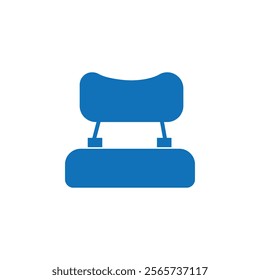 Car headrest icon Thin line illustration set