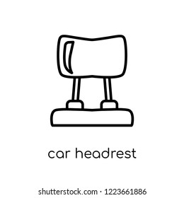 car headrest icon. Trendy modern flat linear vector car headrest icon on white background from thin line Car parts collection, outline vector illustration