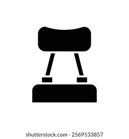 Car headrest icon Vector flat thin line illustration