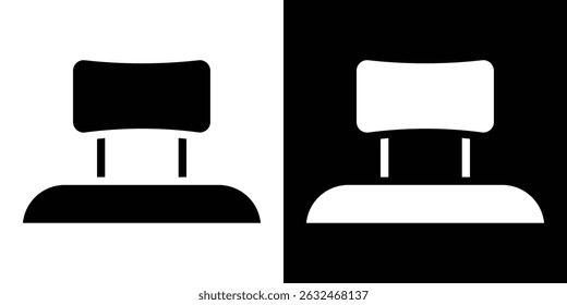Car headrest icon Vector in flat style. Collection silhouettes