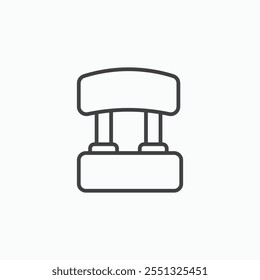 Car headrest icon vector illustration. EPS10