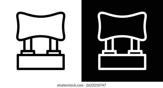 Car headrest icon vector illustration for web and mobile