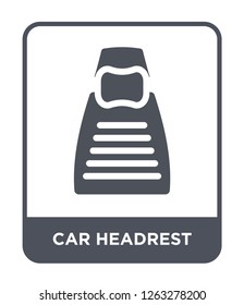 car headrest icon vector on white background, car headrest trendy filled icons from Car parts collection, car headrest simple element illustration