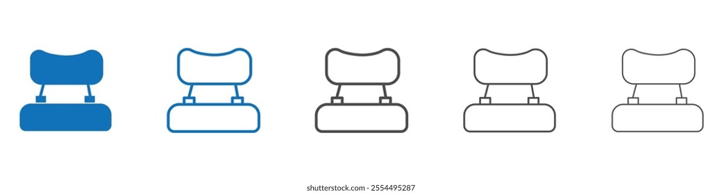 Car headrest icon vector set collection for web