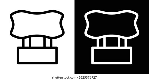 Car headrest icon vector for web and mobile app. Symbol isolated.