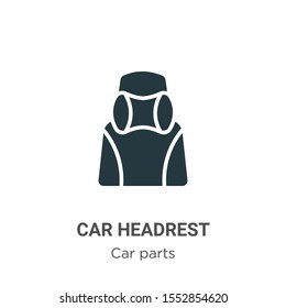 Car headrest vector icon on white background. Flat vector car headrest icon symbol sign from modern car parts collection for mobile concept and web apps design.