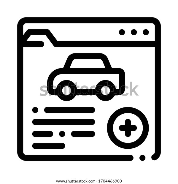 car health insurance icon\
vector. car health insurance sign. isolated contour symbol\
illustration