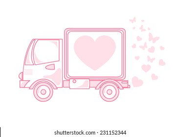 Car with hearts