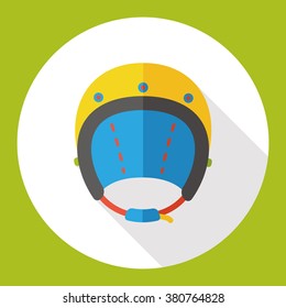 car helmet flat icon